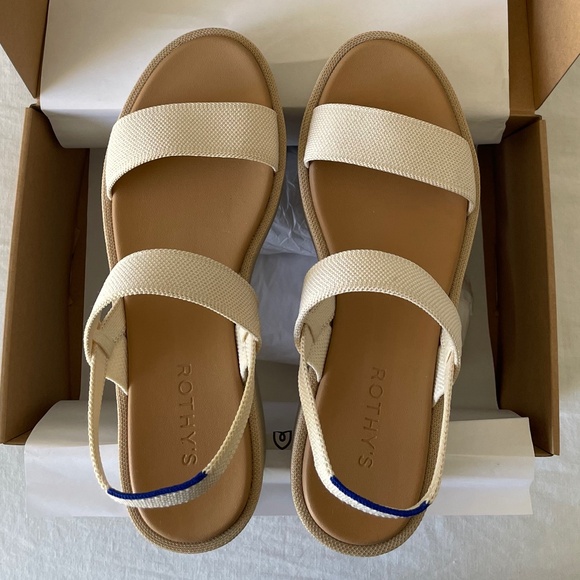 Rothy’s Lightweight Wedge Sandal - Salt, Size 8.5 - Picture 4 of 6